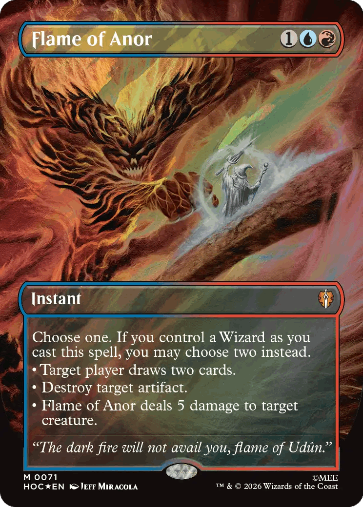 Flame of Anor (Borderless) (Surge Foil) [The Hobbit: Eternal-Legal]