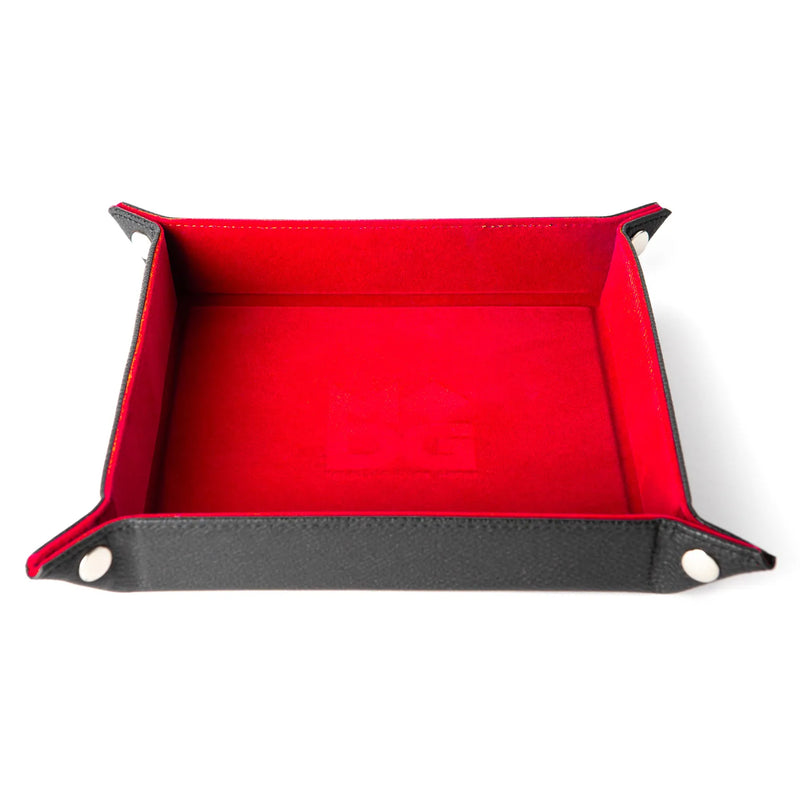 Fold Up Velvet Dice Tray with Leather Backing