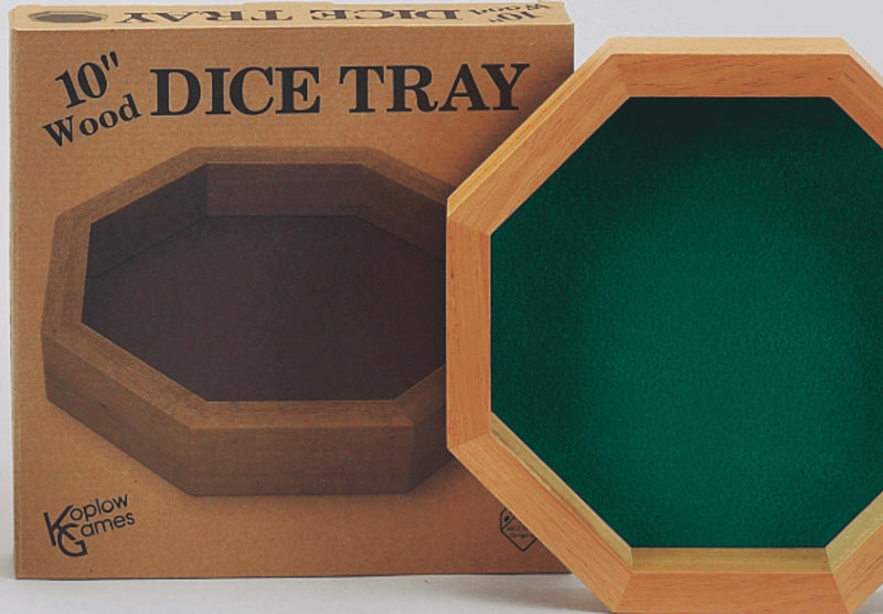 10" Wood Dice Tray