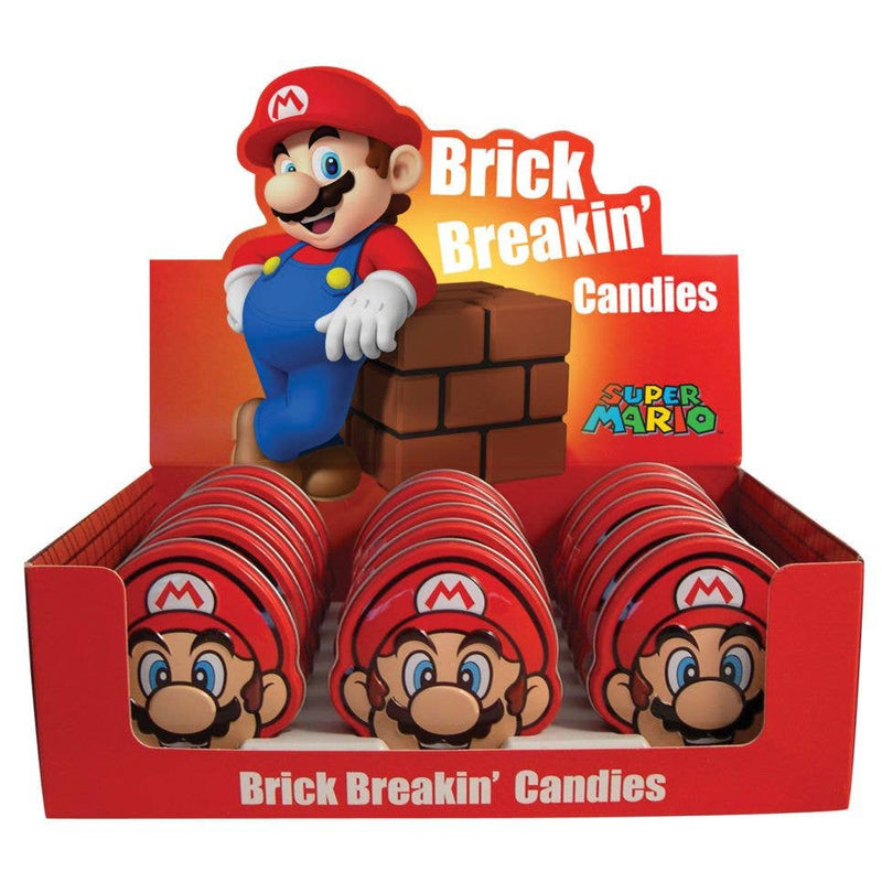Super Mario Brick Breakin' Cherry Candy Tin, 18ct