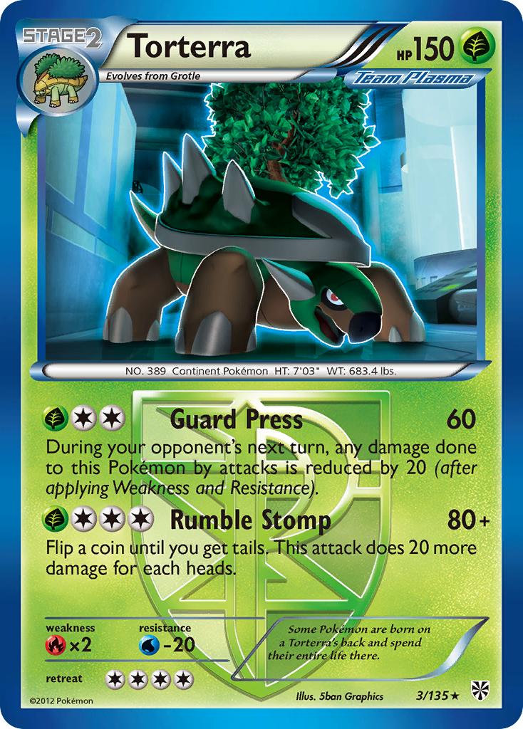 Torterra (3/135) [Black & White: Plasma Storm]