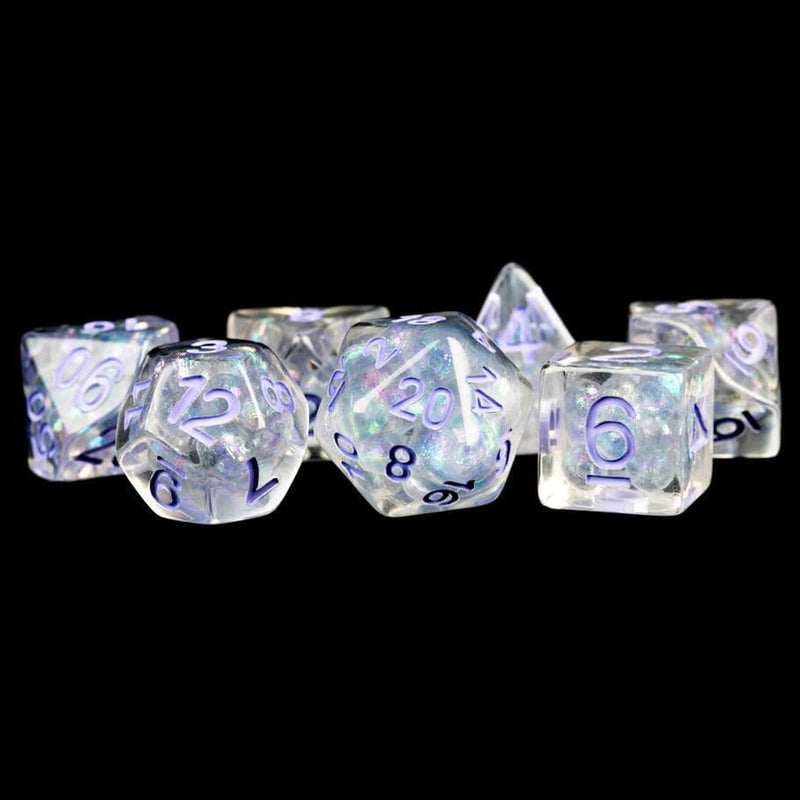 7-Set 16mm Poly Dice Set with Pearl