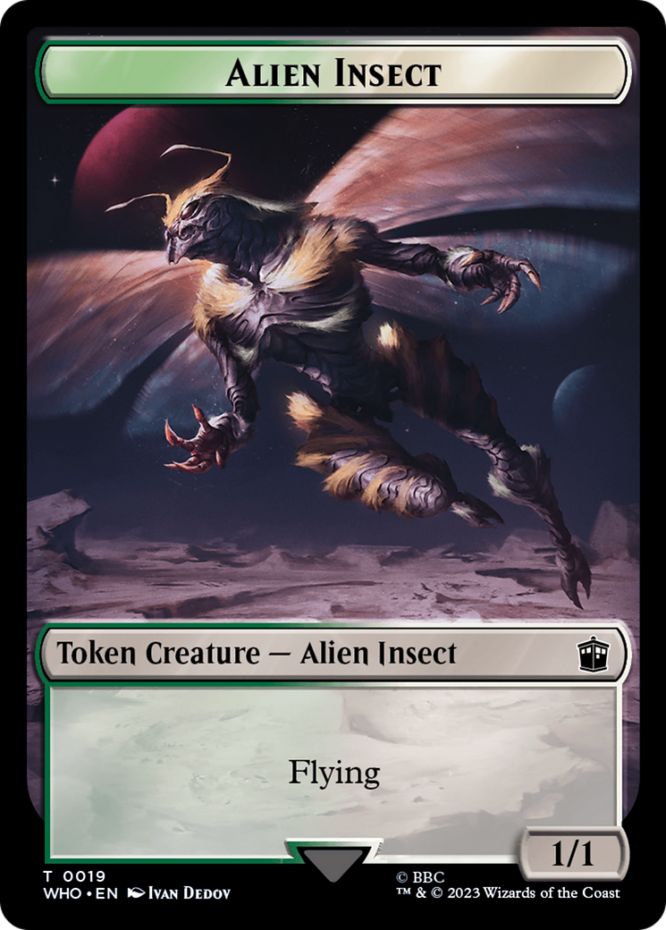 Human (0005) // Alien Insect Double-Sided Token [Doctor Who Tokens]