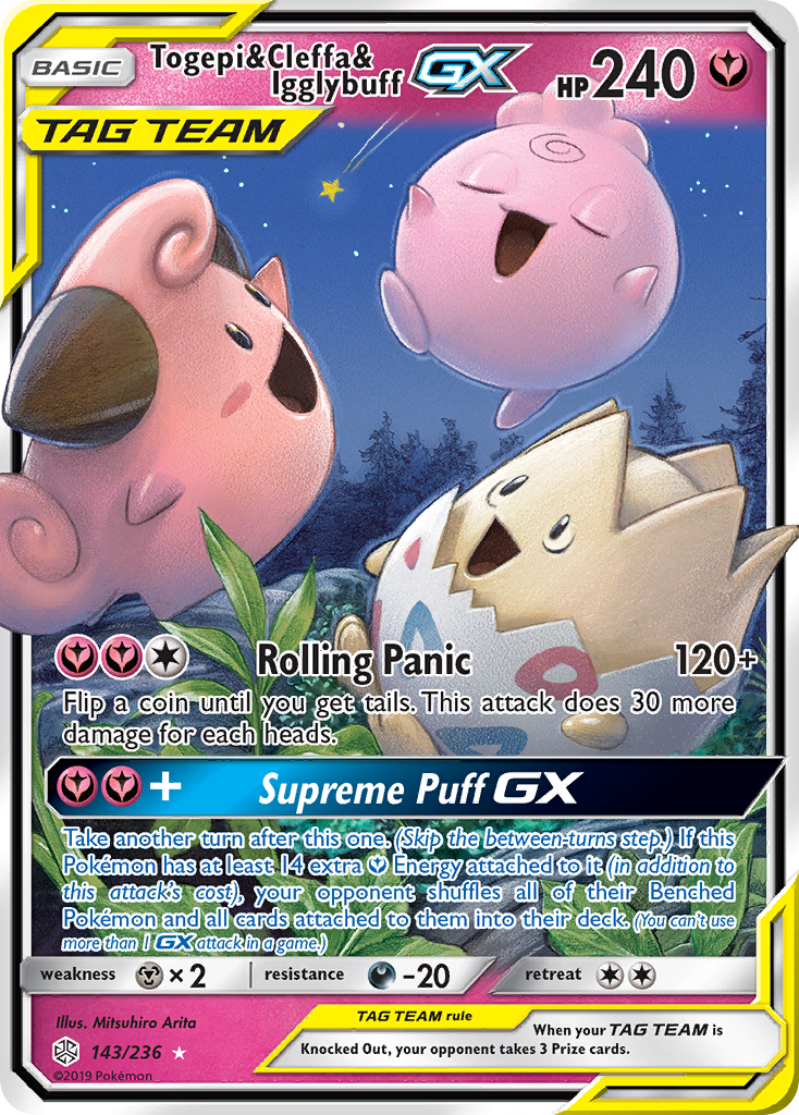 Card Clefairy 144/236 da coleção Cosmic Eclipse