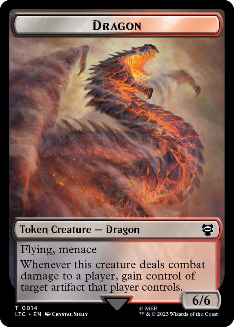 mtg cards that make dragon tokens Dragon // Wraith Double-Sided Token [The Lord of the Rings: Tales of M