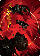 Abrade Art Card (Gold-Stamped Signature) [Innistrad: Crimson Vow Art Series]