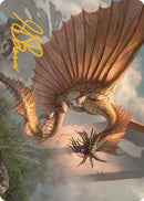 Ancient Gold Dragon Art Card (28) (Gold-Stamped Signature) [Commander Legends: Battle for Baldur's Gate Art Series]