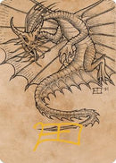 Ancient Gold Dragon Art Card (44) (Gold-Stamped Signature) [Commander Legends: Battle for Baldur's Gate Art Series]