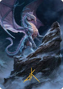 Ancient Silver Dragon Art Card (06) (Gold-Stamped Signature) [Commander Legends: Battle for Baldur's Gate Art Series]