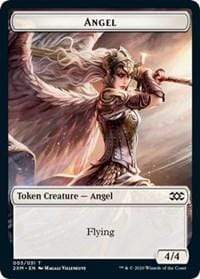 Angel // Saproling Double-sided Token [Double Masters Tokens]