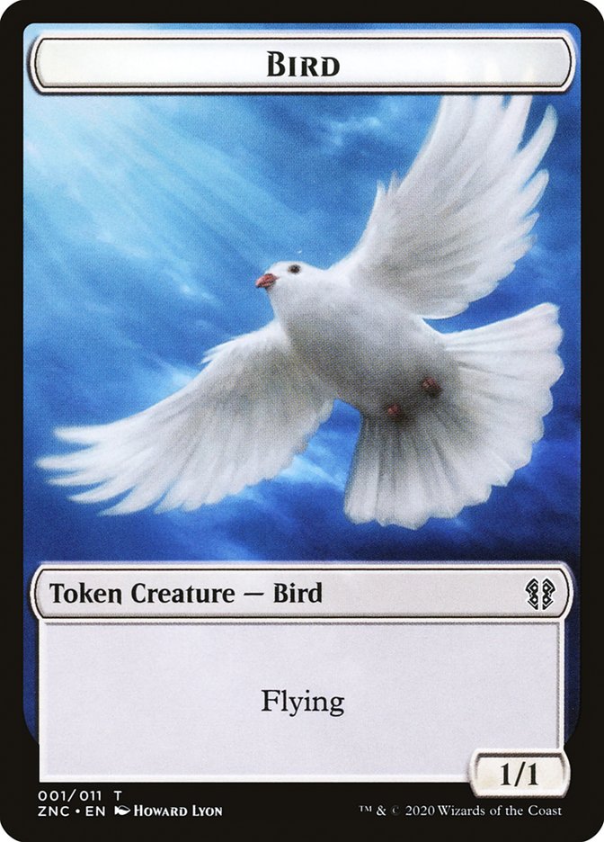 Bird // Kor Ally Double-sided Token [Zendikar Rising Commander Tokens]