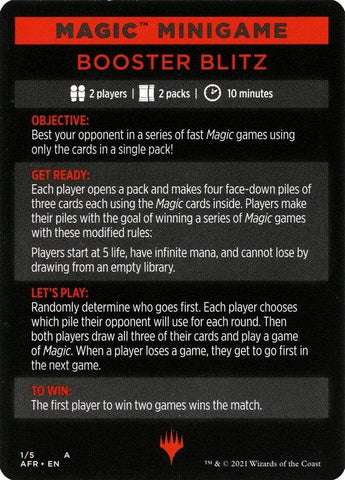 Booster Blitz (Magic Minigame) [Innistrad: Midnight Hunt Minigame]