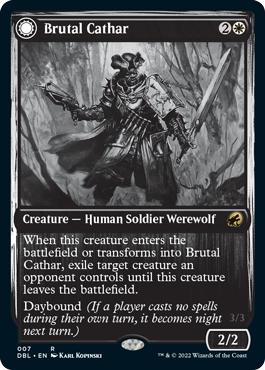 Brutal Cathar // Moonrage Brute [Innistrad: Double Feature]