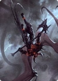 Burning-Rune Demon Art Card [Kaldheim: Art Series]