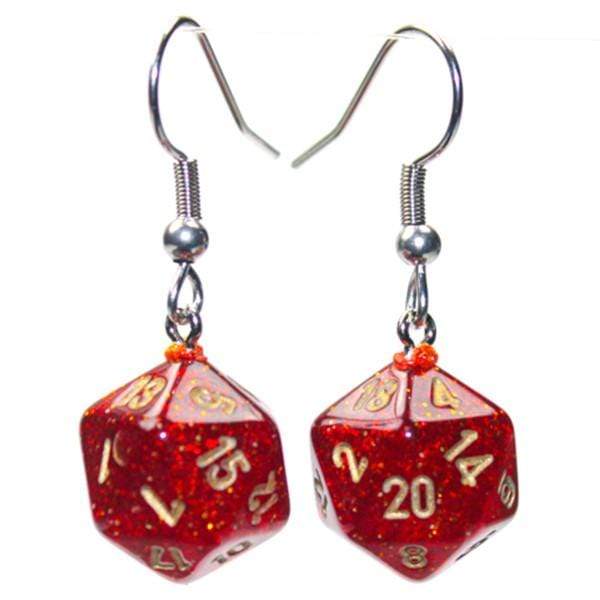 Chessex D20 Earrings