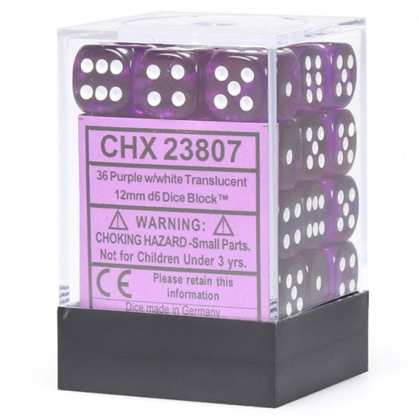 Chessex D6 12mm: Translucent (36)