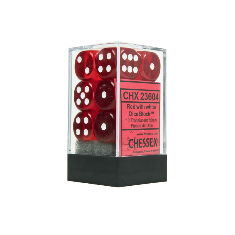 Chessex D6 16mm: Translucent (12)