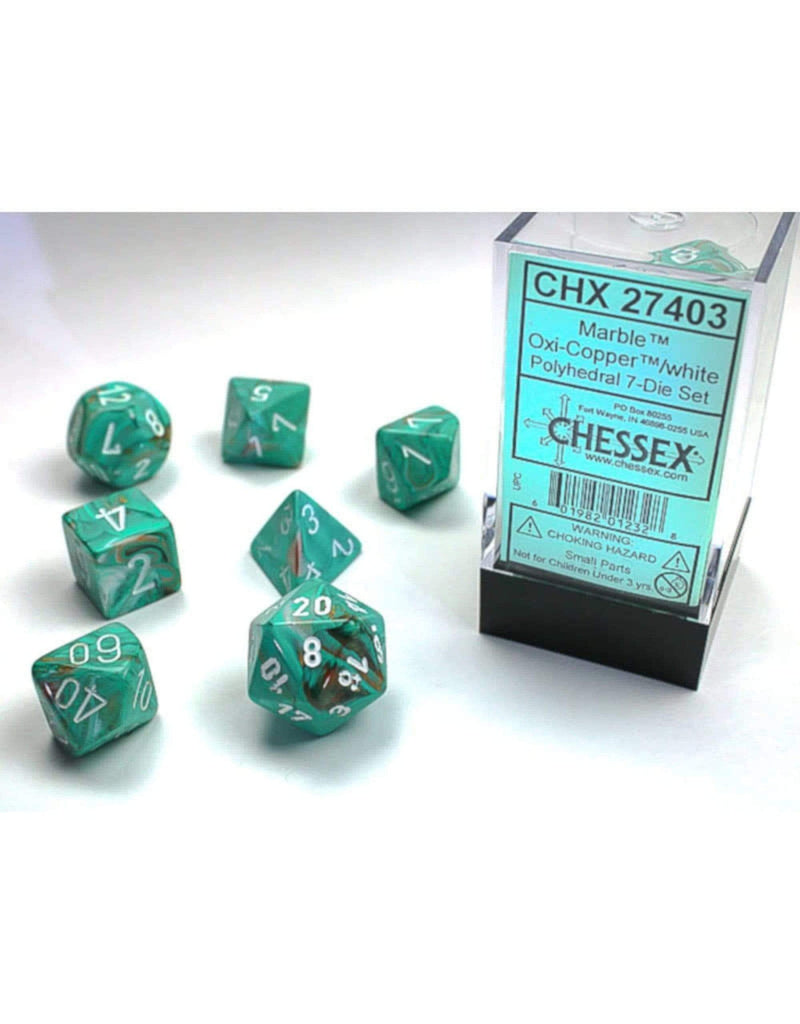 Chessex Polyhedrals: Marble