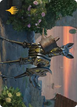 Clockwork Fox Art Card (Gold-Stamped Signature) [Commander Legends: Battle for Baldur's Gate Art Series]