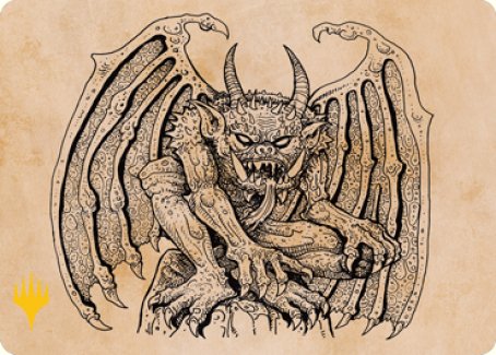 Cloister Gargoyle (Showcase) Art Card (Gold-Stamped Signature) [Dungeons & Dragons: Adventures in the Forgotten Realms Art Series]