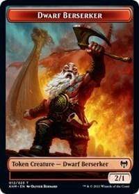 Dwarf Berserker // Angel Warrior Double-sided Token [Kaldheim Tokens]