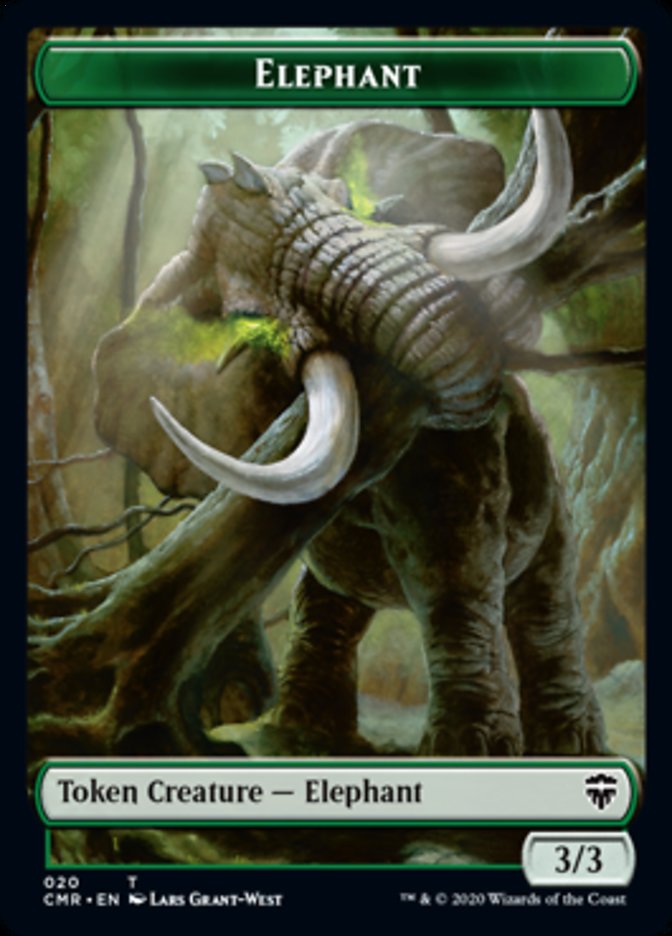 Elephant // Soldier Token [Commander Legends Tokens]