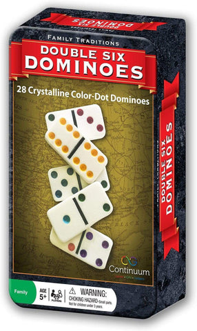 Family Traditions Double 6 Dominos Tin