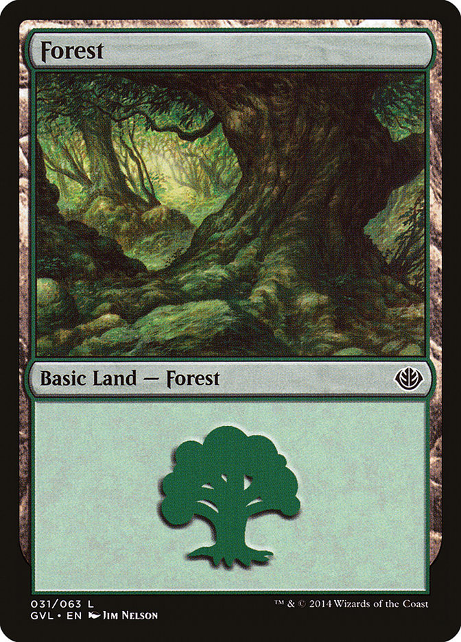 Forest (31) (Garruk vs. Liliana) [Duel Decks Anthology]