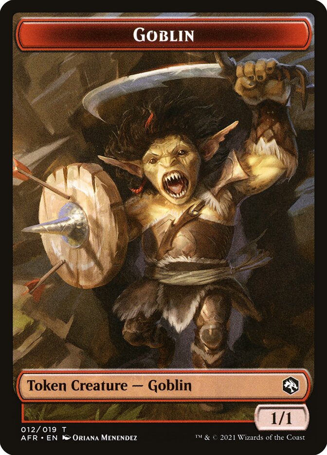 Goblin (012) // Blood (017) Double-sided Token [Challenger Decks 2022 Tokens]