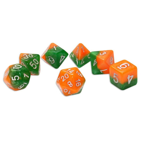 Halfsies Dice: Great Pumpkin 7 Dice Set