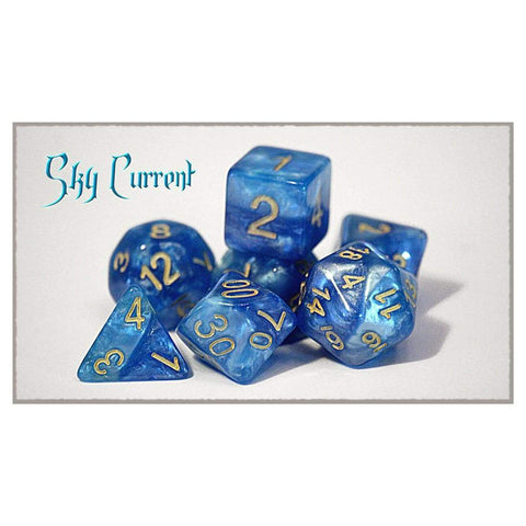 Halfsies Dice: Sky Current 7 Dice Set
