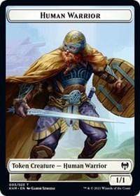 Human Warrior // Angel Warrior Double-sided Token [Kaldheim Tokens]
