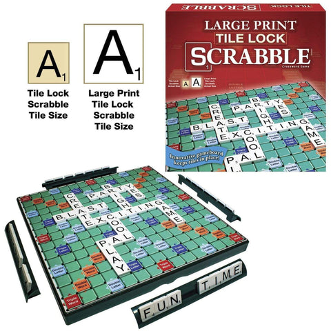 Large Print Tile Lock Scrabble