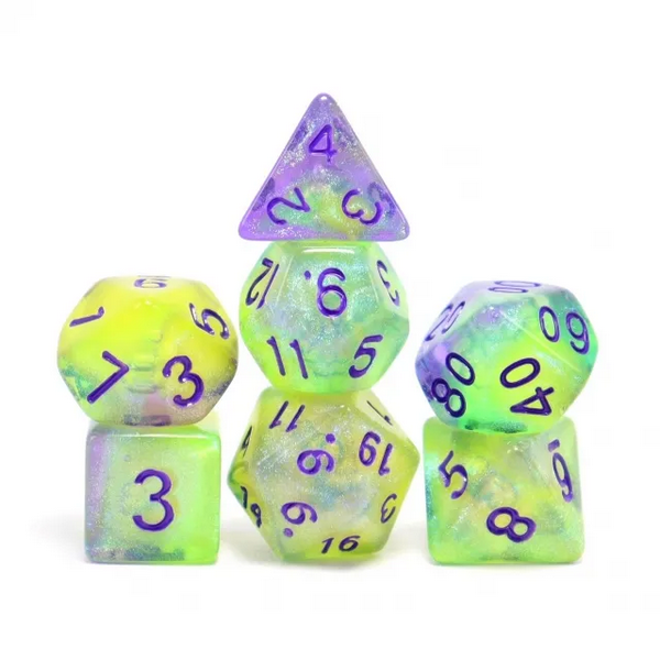 Luminescent Jellyfish RPG Dice Set