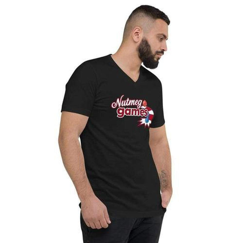 Nutmeg Games Unisex Short Sleeve V-Neck T-Shirt