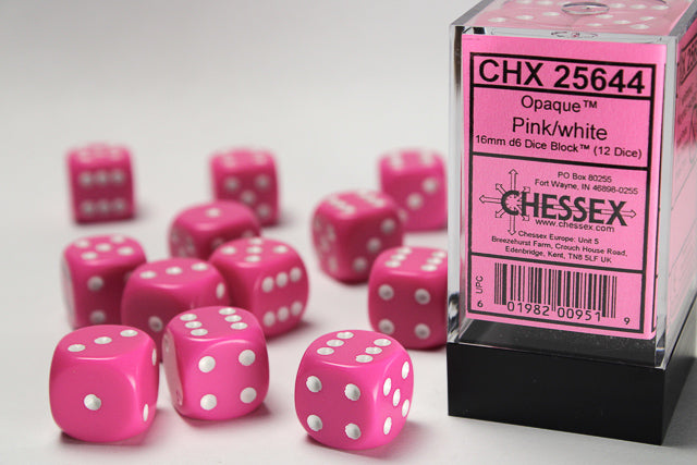 Chessex D6 16mm: Opaque (12)