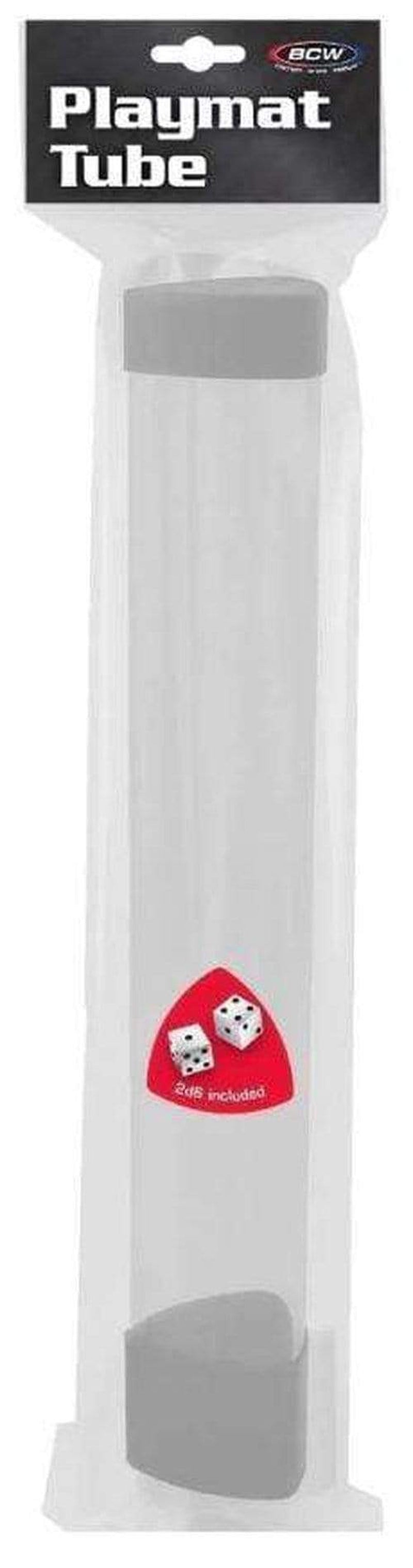 BCW - Playmat Tube with Dice Cap - White