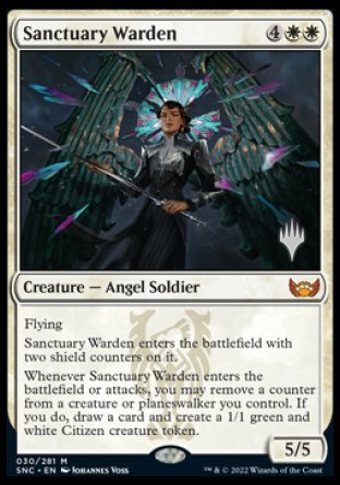 Sanctuary Warden (Promo Pack) [Streets of New Capenna Promos]