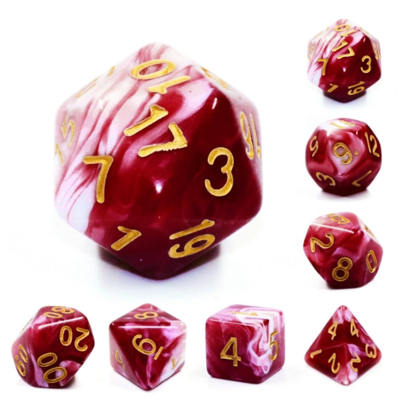 Cherry Cream RPG Dice Set