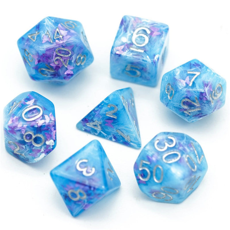 Frozen Butterfly RPG Dice Set