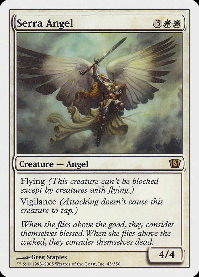 Serra Angel (9th Edition) [Oversize Cards]