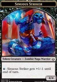 Sinuous Striker // Zombie Double-sided Token [Hour of Devastation Tokens]