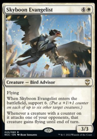 Skyboon Evangelist (Promo Pack) [Streets of New Capenna Commander Promos]