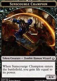 Sunscourge Champion // Cat Double-sided Token [Hour of Devastation Tokens]