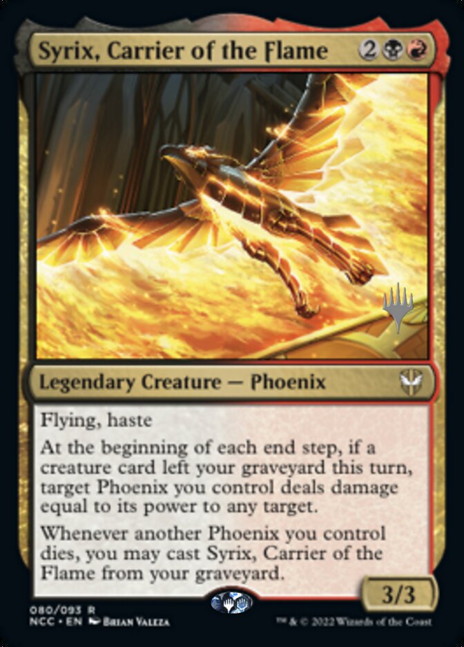 Syrix, Carrier of the Flame (Promo Pack) [Streets of New Capenna Commander Promos]