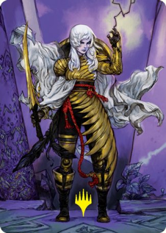 The Wandering Emperor 1 Art Card (Gold-Stamped Signature) [Kamigawa: Neon Dynasty Art Series]