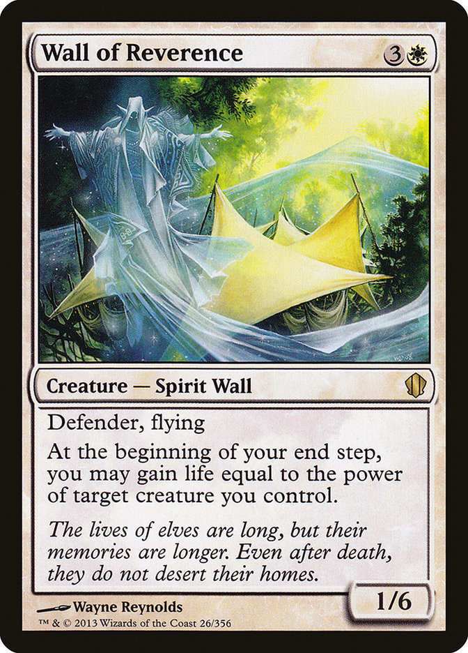 Wall of Reverence [Commander 2013]