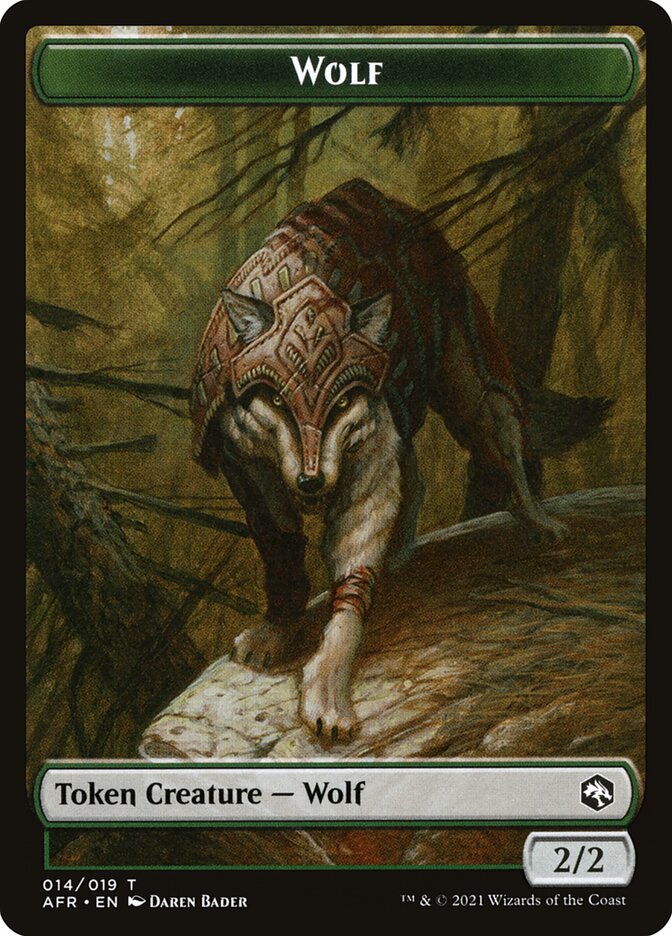 Wolf (014) // Treasure (015) Double-sided Token [Challenger Decks 2022 Tokens]