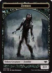 Zombie (007) // Emblem - Serra the Benevolent (020) Double-sided Token [Modern Horizons Tokens]