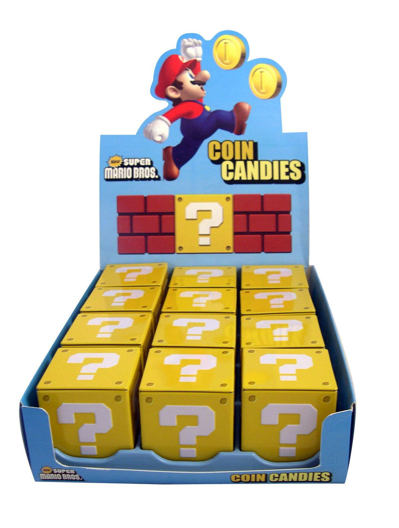 Super Mario Question Mark Coin Candies, 12ct Tin